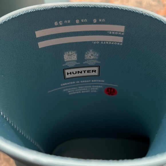 Hunter Original Refined Short Waterproof Rain Boot - Arctic Mint - Women Size 8 - Picture 4 of 8